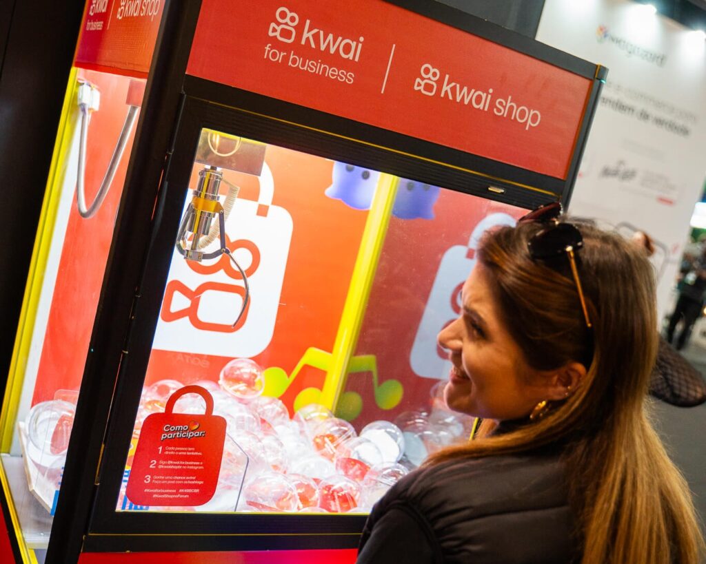Área do Kwai for Business no stand do Kwai no Fórum E-Commerce Brasil 2026